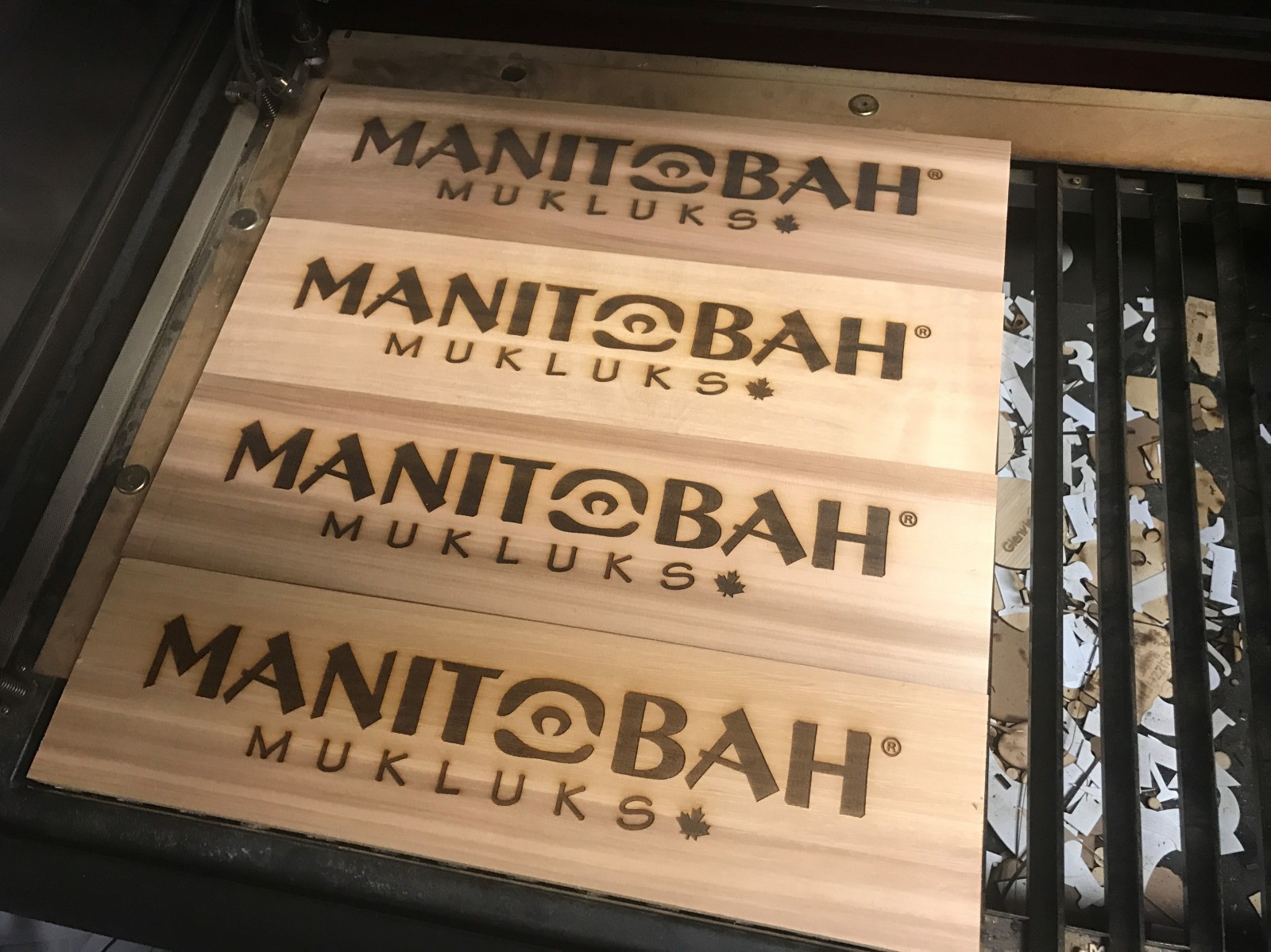 Wooden signs cut and engraved with a laser