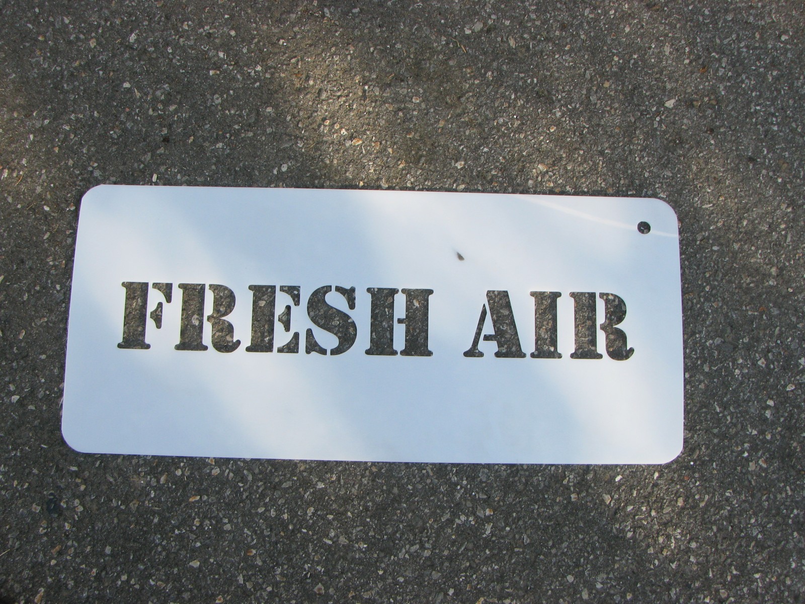 Custom plastic spray painting stencils