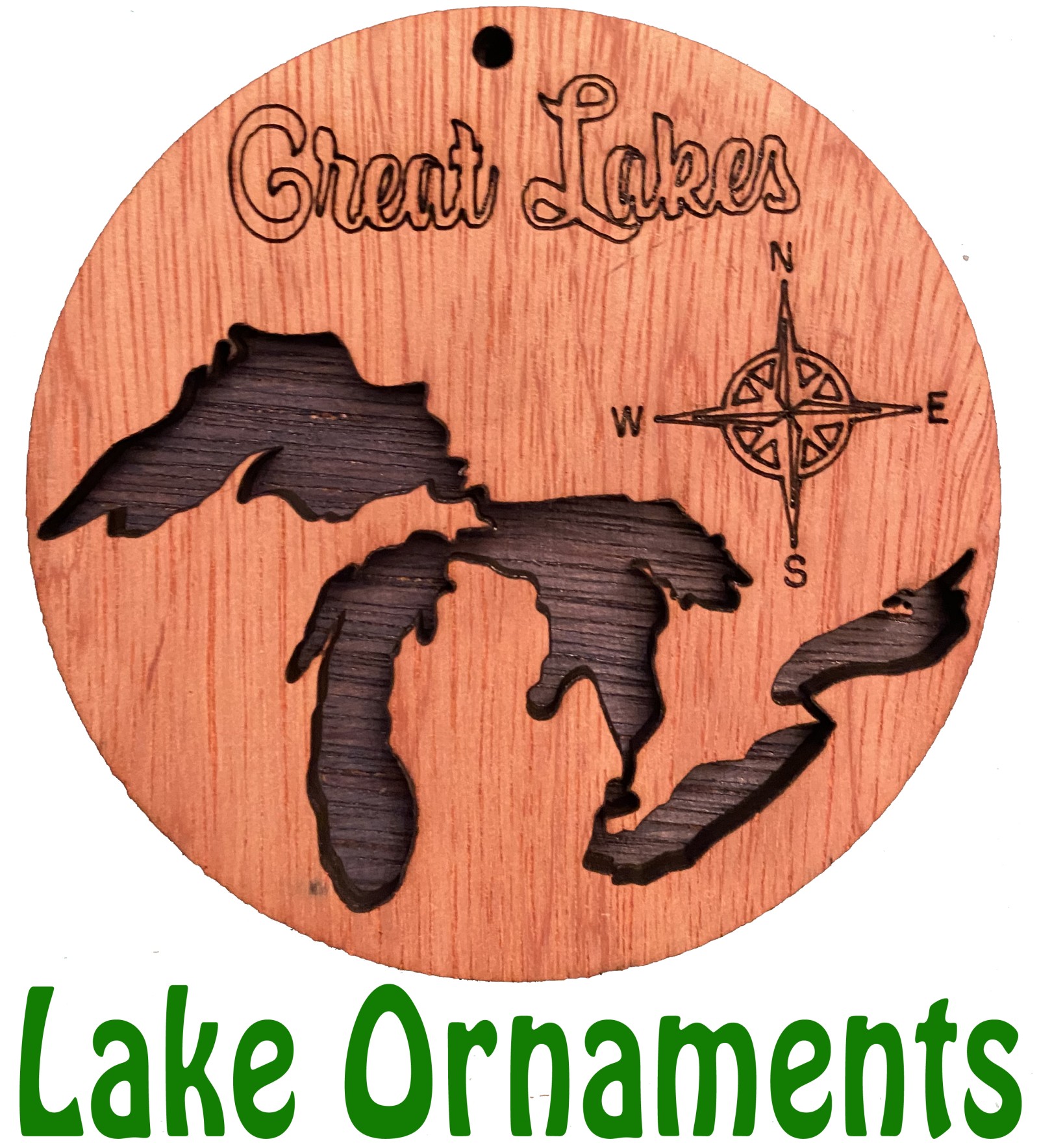 Lake Map Ornaments Menu